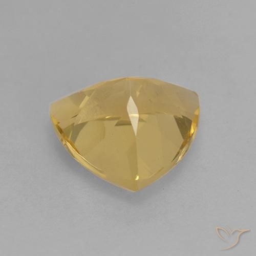 2.11克拉天然黄水晶，胖三角形，VVS-VS