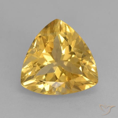 2.35ct 天然 中金 黄水晶, 胖三角形, VVS-VS