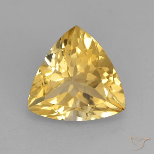 2.28ct 天然 黄金色 黄水晶, 胖三角形, VVS-VS