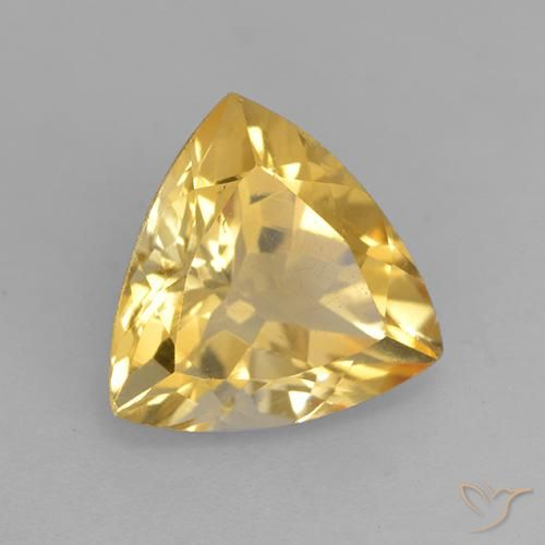 2.28克拉天然黄水晶，胖三角形，VVS-VS