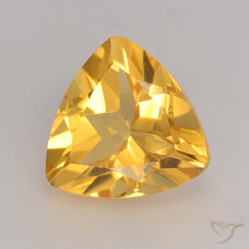 2.22ct 天然 中金 黄水晶, 胖三角形, VVS-VS