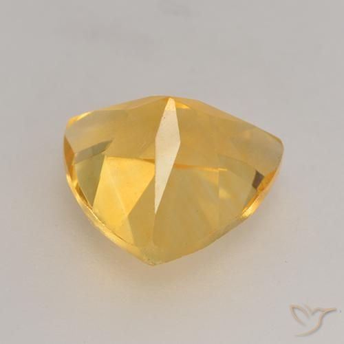 2.22克拉天然黄水晶，胖三角形，VVS-VS
