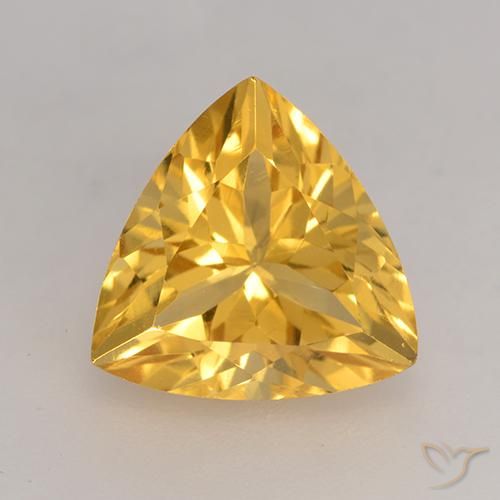 2.24ct 天然 中金 黄水晶, 胖三角形, VVS-VS