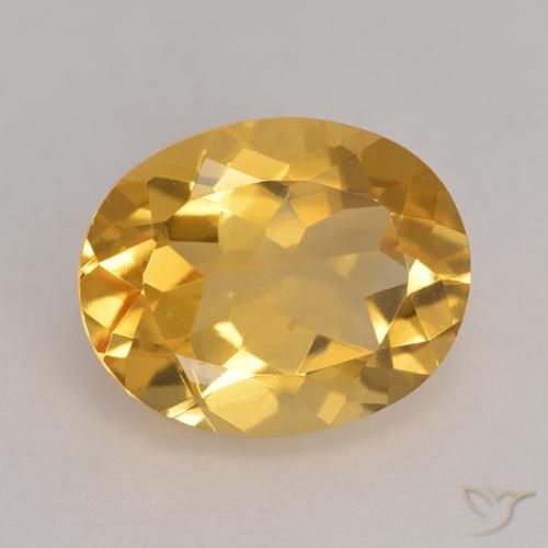 3.17ct 天然 橙金 黄水晶, 椭圆形, VVS-VS