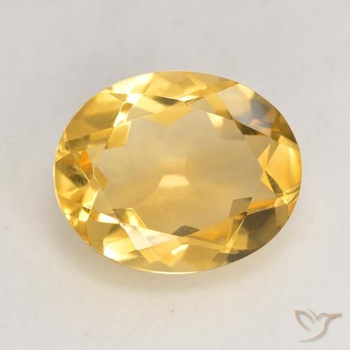 3.06ct 天然 中金 黄水晶, 椭圆形, VVS-VS
