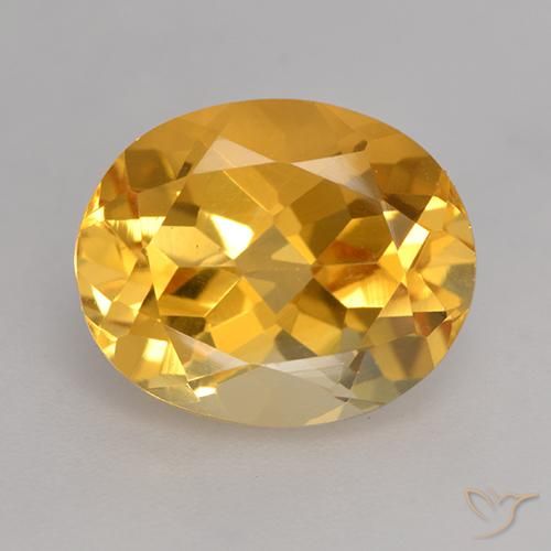 3.81ct 天然 中浅橙金 黄水晶, 椭圆形, VVS-VS