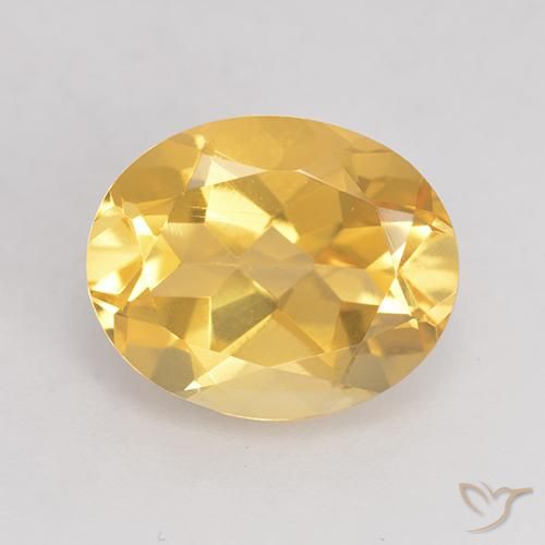 3.43ct 天然 金橙色 黄水晶, 椭圆形, VVS-VS