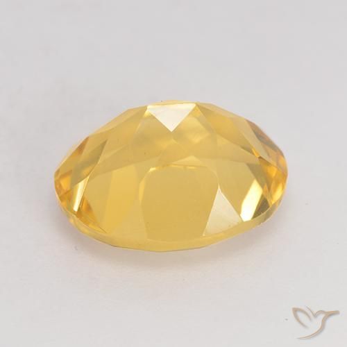 3.43克拉天然黄水晶，椭圆形，VVS-VS