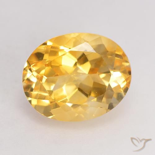 4.00ct 天然 中金 黄水晶, 椭圆形, VVS-VS