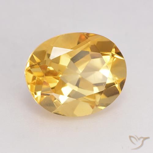 3.33克拉天然黄水晶，椭圆形，VVS-VS