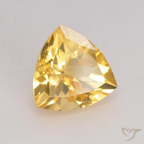 2.26克拉天然黄水晶，胖三角形，VS
