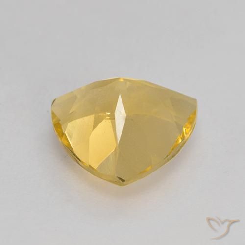 2.13克拉天然黄水晶，胖三角形，VS