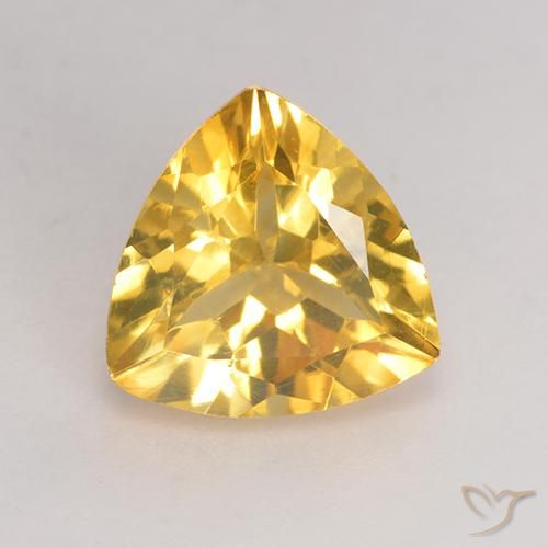 2.33ct 天然 黄金色 黄水晶, 胖三角形, VS