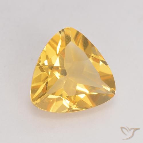 1.99克拉天然黄水晶，胖三角形，VS