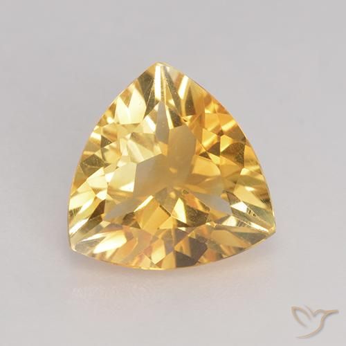 1.97ct 天然 黄金色 黄水晶, 胖三角形, VS