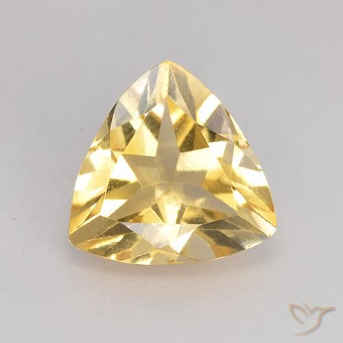 2.17ct 天然 黄金色 黄水晶, 胖三角形, VS