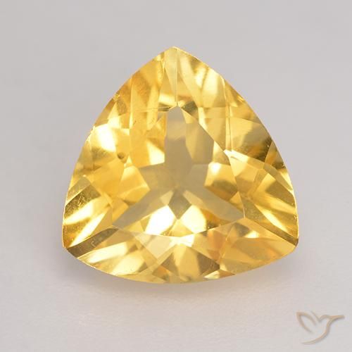 1.98ct 天然 金色 黄水晶, 胖三角形, VVS-VS
