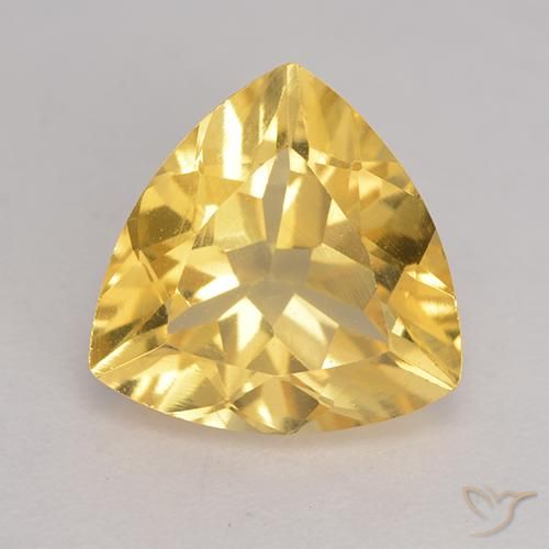1.93ct 天然 金色 黄水晶, 胖三角形, VVS-VS