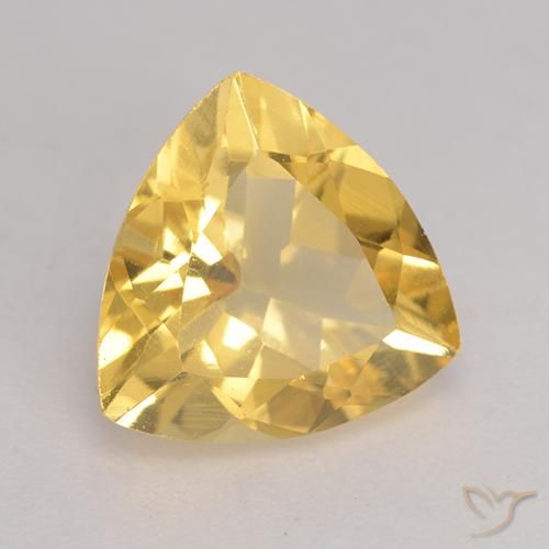 1.93克拉天然黄水晶，胖三角形，VVS-VS