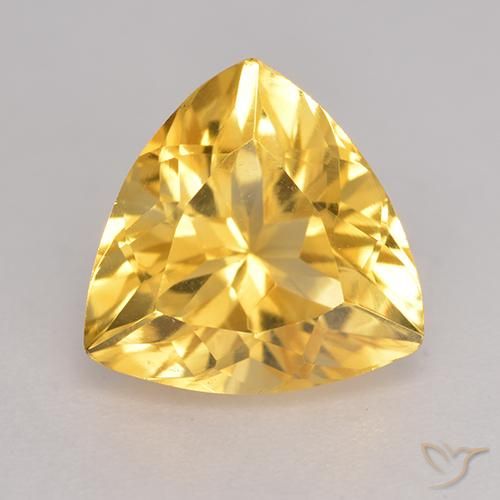 2.15ct 天然 金色 黄水晶, 胖三角形, VVS-VS