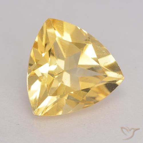 2.21克拉天然黄水晶，胖三角形，VVS-VS