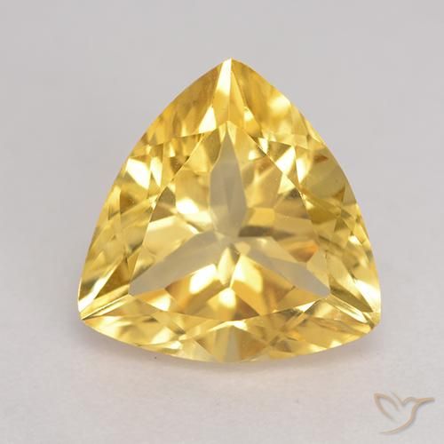 2.10ct 天然 金色 黄水晶, 胖三角形, VVS-VS