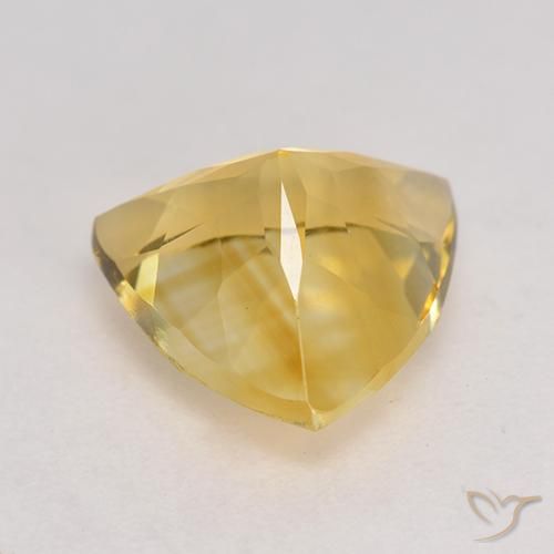 2.10克拉天然黄水晶，胖三角形，VVS-VS