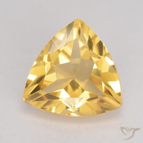 2.10ct 天然 金色 黄水晶, 胖三角形, VVS-VS
