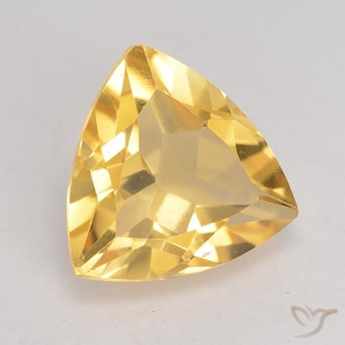 2.10克拉天然黄水晶，胖三角形，VVS-VS