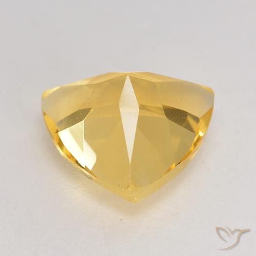 2.10克拉天然黄水晶，胖三角形，VVS-VS