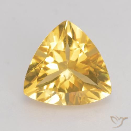 2.09ct 天然 黄金色 黄水晶, 胖三角形, VVS-VS