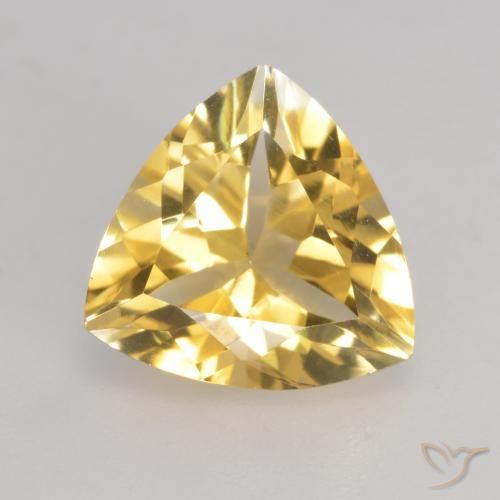 2.18ct 天然 金色 黄水晶, 胖三角形, VVS-VS