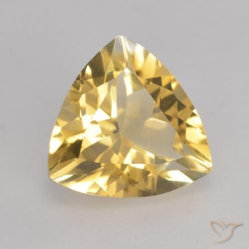 2.18克拉天然黄水晶，胖三角形，VVS-VS
