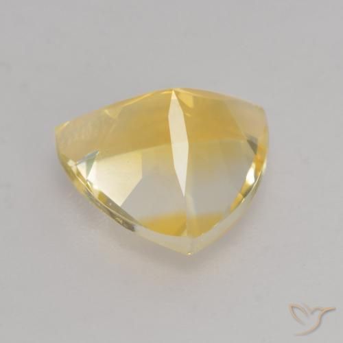 2.18克拉天然黄水晶，胖三角形，VVS-VS