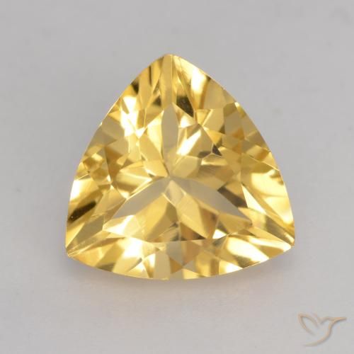2.20ct 天然 中金 黄水晶, 胖三角形, VVS-VS