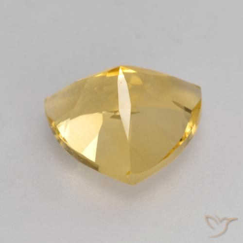 2.20克拉天然黄水晶，胖三角形，VVS-VS