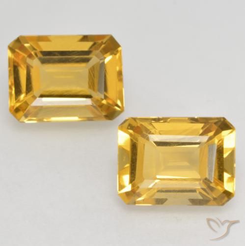 3.10ctw 天然 深金橙色 黄水晶, 祖母绿式切割, VVS-VS