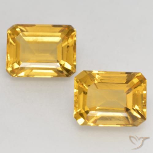 3.32ctw 天然 中深金色 黄水晶, 祖母绿式切割, VVS-VS