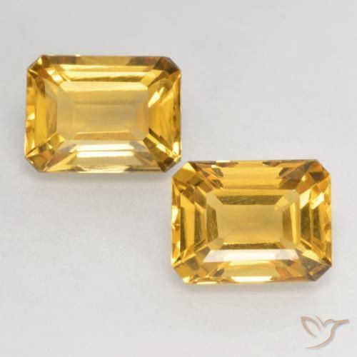 3.33ctw 天然 深金 黄水晶, 祖母绿式切割, VVS-VS