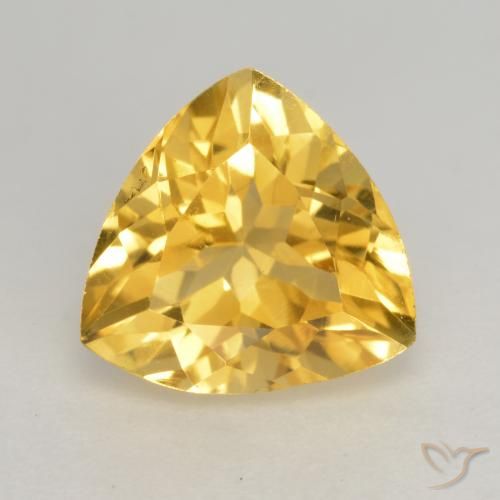 2.13ct 天然 中金 黄水晶, 胖三角形, VVS-VS