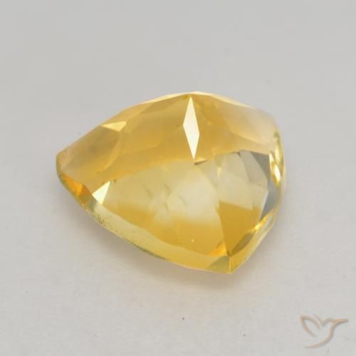 2.13克拉天然黄水晶，胖三角形，VVS-VS