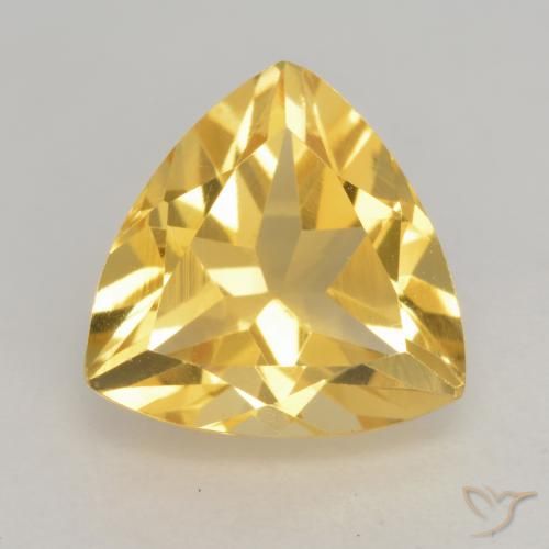 2.35ct 天然 黄金色 黄水晶, 胖三角形, VVS-VS