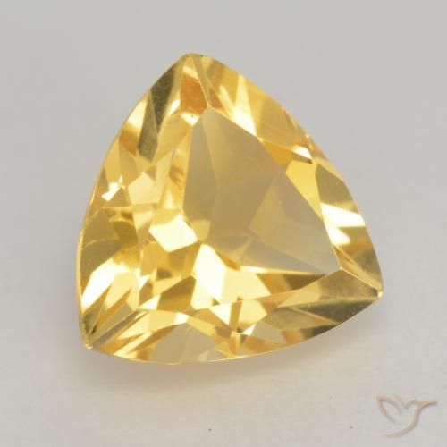 2.35克拉天然黄水晶，胖三角形，VVS-VS