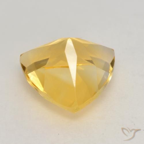 2.35克拉天然黄水晶，胖三角形，VVS-VS
