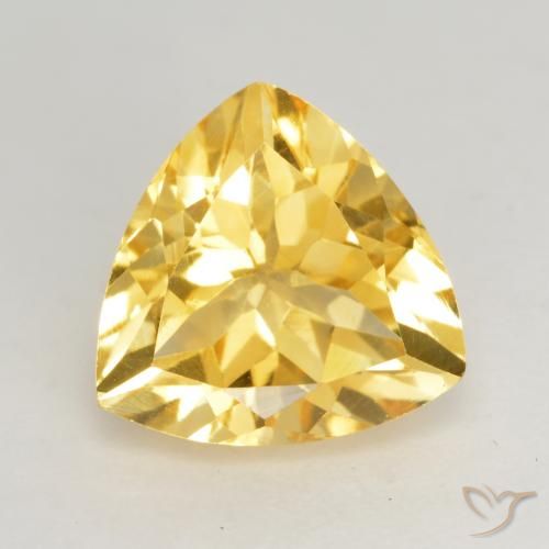 2.15ct 天然 中浅金色 黄水晶, 胖三角形, VVS-VS