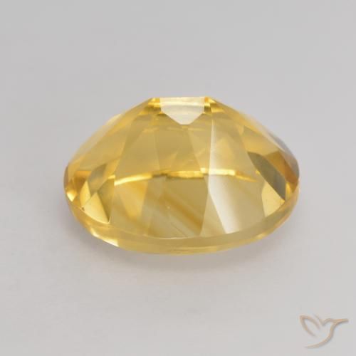 3.68克拉天然黄水晶，椭圆形，VVS-VS