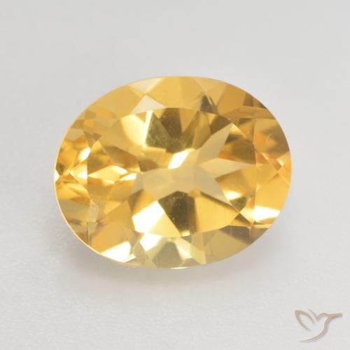 3.59ct 天然 中金 黄水晶, 椭圆形, VVS-VS