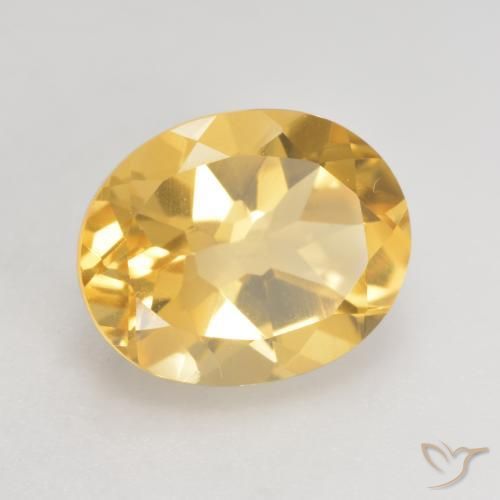 3.59克拉天然黄水晶，椭圆形，VVS-VS