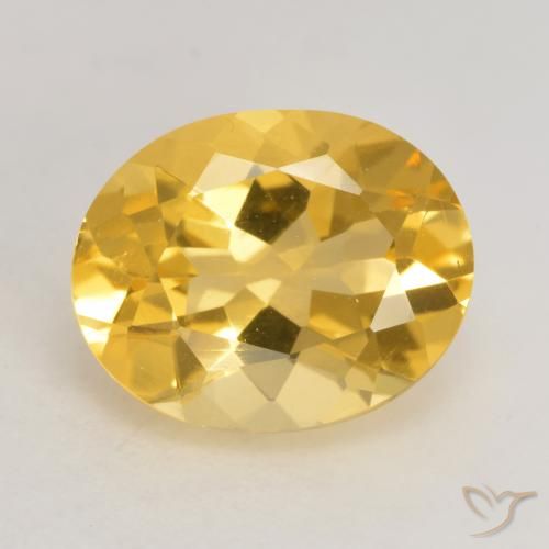 2.94ct 天然 金色 黄水晶, 椭圆形, VVS-VS