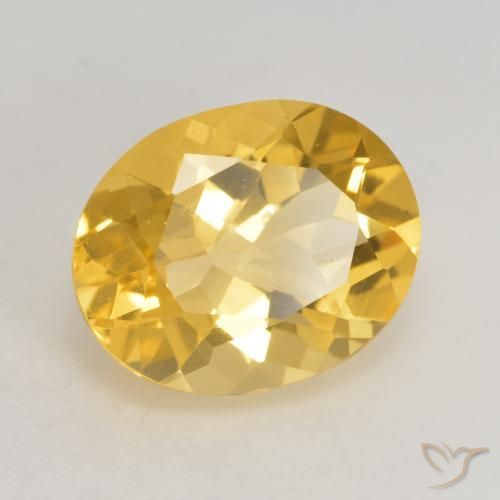 2.94克拉天然黄水晶，椭圆形，VVS-VS
